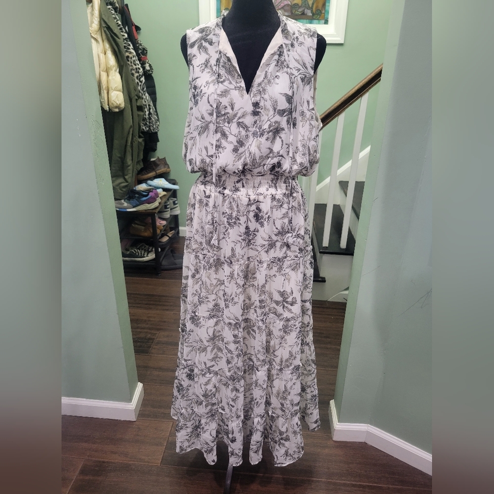 Used once Express floral maxi dress
